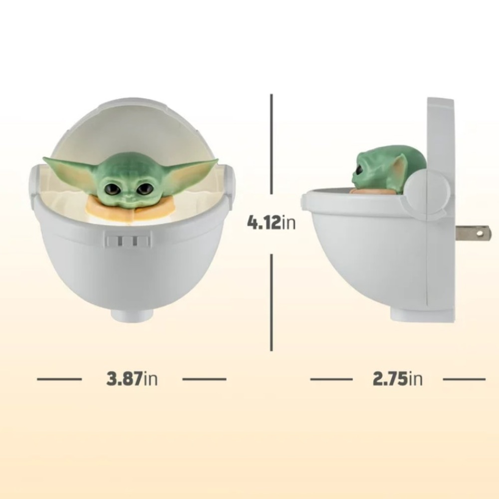 STAR WARS Night Light, Grogu LED CoverLite, Light Sensing, The Child,Mandalorian